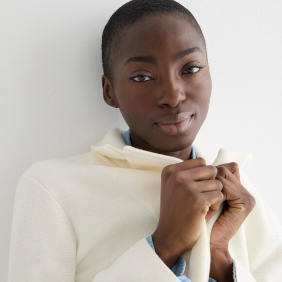 NWT J. Crew Womens Size XL Ivory White Cecile Relaxed Sweater Blazer Jacket NEW - Picture 2 of 4